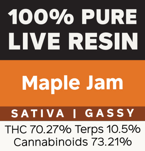 Fresh Coast Sativa label, Maple Jam